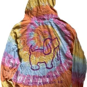 Puppie Love tie dye long sleeve t shirt. White Mountains,NH